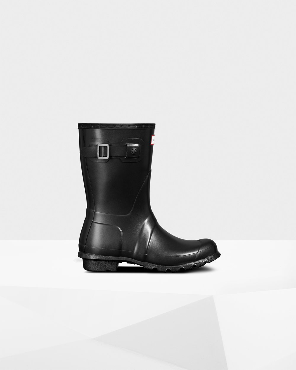 Women Hunter Original Pearlized | Short Rain Boots Black | NZ-47892-ZQBA